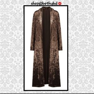 Crushed Velvet Chestnut Brown Duster 5 🌟 rated Boutique fav! Sz Large Available